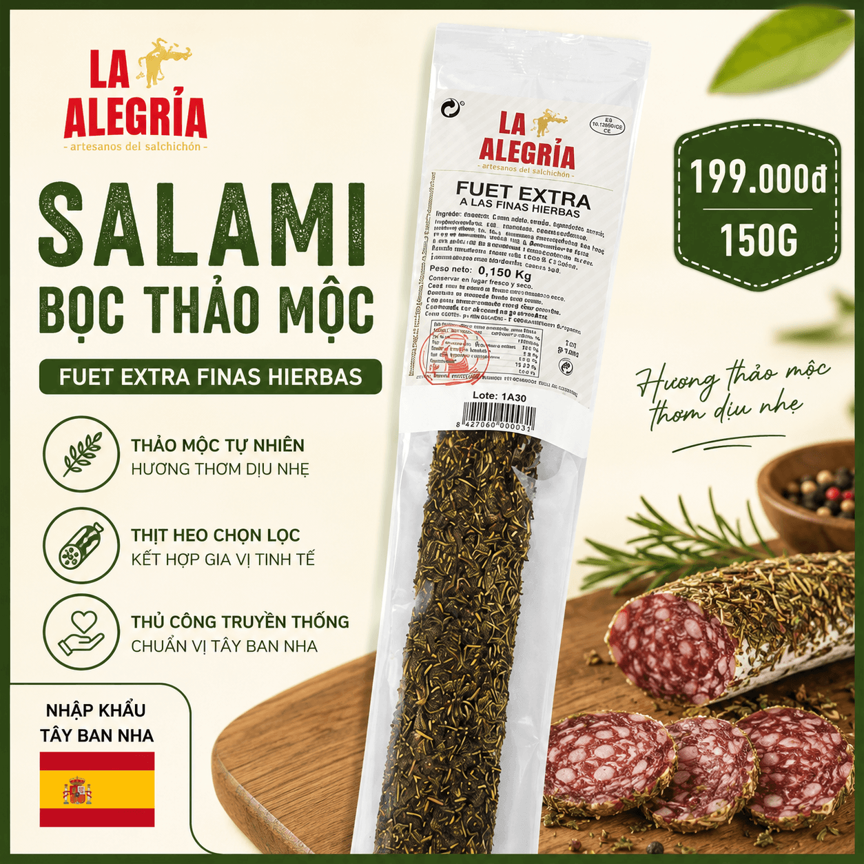 salami bọc thảo mộc