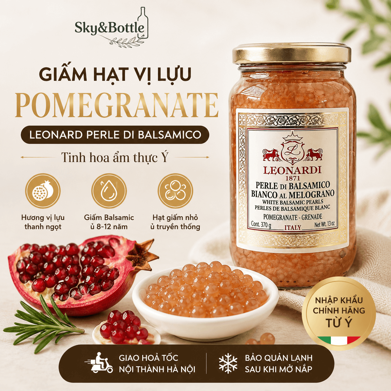 giấm hạt vị lựu leonardi